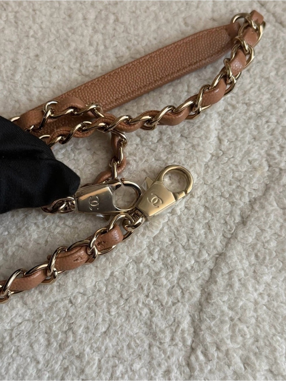 CHANEL Brown Quilted Coco Handle Top Handle Bag Chain Strap Dust Bag Auth Card - Picture 8 of 16